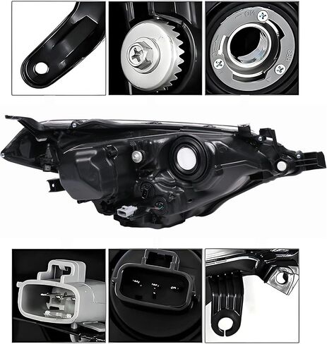 Headlights Assembly Compatible with 2014 2015 2016 Toyota Corolla Projector Headlights Headlamps Pair, Chrome Housing Amber in Kuwait