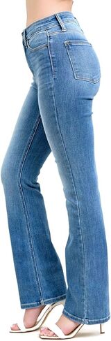Judy Blue Women's High Waist Classic Non Distressed Bootcut Jeans in Saudi Arabia