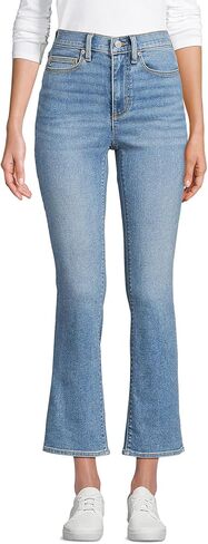 بنطال جينز نسائي قصير من Lands' End Recover Denim عالي الارتفاع Kick Flare in Saudi Arabia