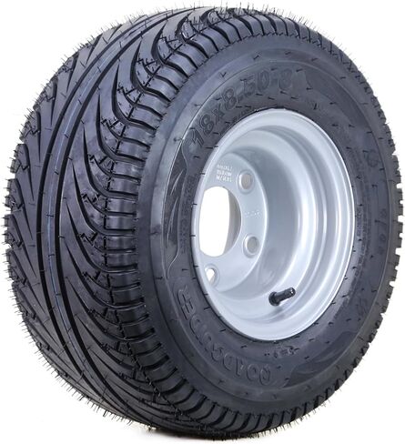 LIBRA Golf Cart Tire Wheel Assembly 18X8.50-8 4-Ply with 5X4.5" PCD Silver Rim in Saudi Arabia