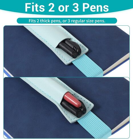 6 قطع من حامل أقلام المجلات، حامل أقلام مرن لأجهزة الكمبيوتر المحمول المصنوعة من جلد البولي يوريثان وحافظة أقلام وحافظة أقلام لمجلة المخططين ودفاتر الملاحظات والكتب، أسود/بني/رمادي/بيج أزرق فاتح/رمادي داكن in Kuwait