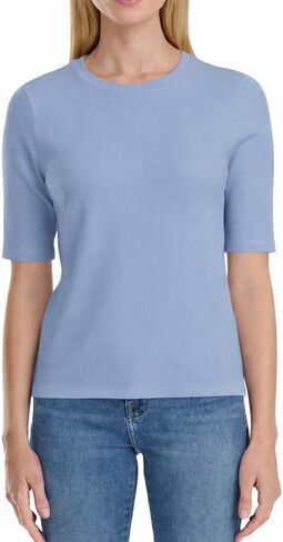 Splendid Women's Stretch Knit Ribbed Elbow Sleeve Top in Saudi Arabia
