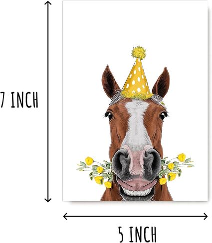Horse Card - Horse Birthday Card - Birthday Card For Horse Lovers - Greeting Card - Card For Family Friends - Happy Birthday Card - Cute Card in Saudi Arabia