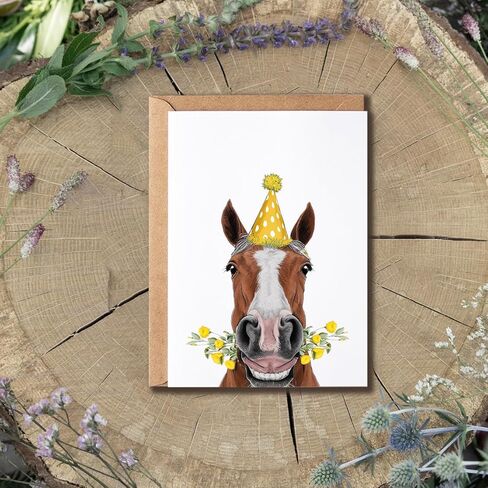 Horse Card - Horse Birthday Card - Birthday Card For Horse Lovers - Greeting Card - Card For Family Friends - Happy Birthday Card - Cute Card in Saudi Arabia