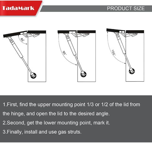 10 Inch 22.5lbs/100N Gas Strut Spring Shock for RV Bed Platform Toolbox Lid Lightweight Cabinet Door Light Camper Shell Tool Box Lid, 2 Pcs in Saudi Arabia