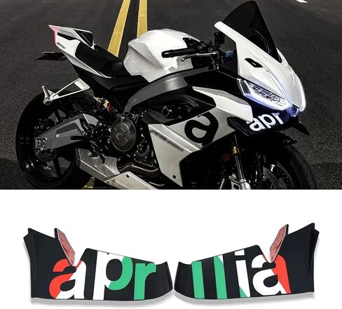 for 2025 RS660 rs660 2024-2020 Motorcycle Wind Deflector Spoiler Fairing Winglets Front Fixed Wind Wing Accessories (White) in Kuwait
