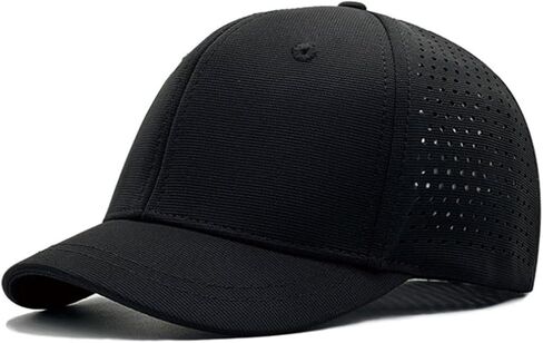 Short Brim Stretch Fitted Baseball Caps Men's Mesh Breathable Structured Cap Curved Brim Elastic Closed Back Hat K359 in Kuwait
