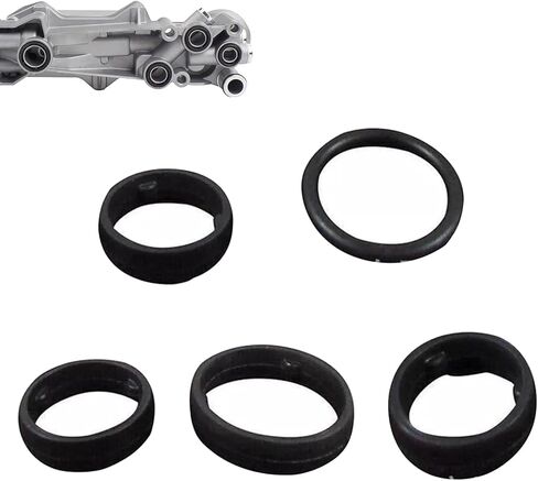 طقم حلقة دائرية لغطاء فلتر زيت محرك السيارة، حشية مانعة للتسرب مقاومة لدرجة الحرارة العالية، OEM # 68191356AA، متوافق مع كرايسلر شيروكي جراند رانجلر دودج رام (أسود) in Kuwait