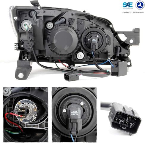 AKKON - [C-Style [Black Smoked] For 08-14 Subaru Impreza WRX LED DRL Tube Switchback Projector Headlights in Saudi Arabia
