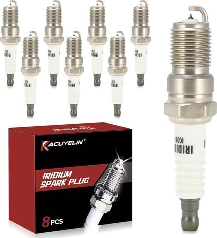 Iridium Spark Plugs Set of 8 7164 Compatible with 1997-2010 Ford F150 V8 4.6 5.4,Ford Expedition Explorer Mustang,Cadillac,Chevy,GMC,Lincoln,Buick,Mercury Vehicles 4.1 8.1L #TR55IX in Kuwait