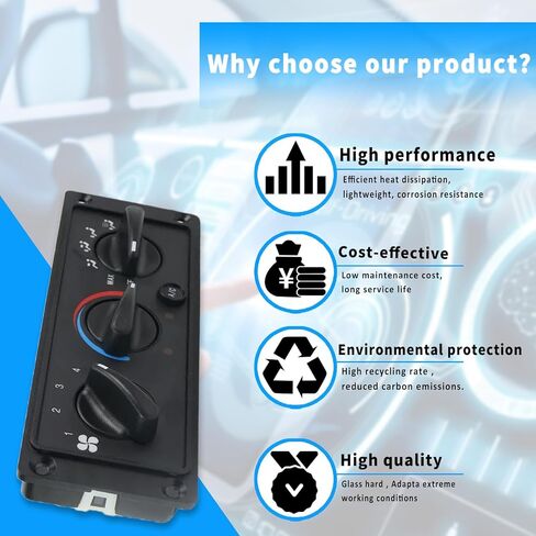 599-212 HVAC A/C سخان وحدة التحكم في المناخ، مفتاح التحكم في سخان تكييف الهواء متوافق مع 2002-2005 دودج رام 1500 2500 3500 وداكوتا 2001-2004 استبدال # 55055905AA 55055905AD 55056246AA in Kuwait