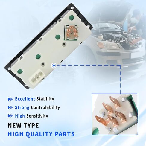 599-212 HVAC A/C سخان وحدة التحكم في المناخ، مفتاح التحكم في سخان تكييف الهواء متوافق مع 2002-2005 دودج رام 1500 2500 3500 وداكوتا 2001-2004 استبدال # 55055905AA 55055905AD 55056246AA in Kuwait