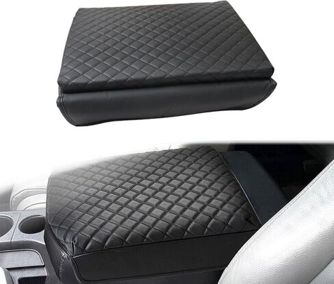 FZJDSD Microfiber Leather Console Lid Armrest Cover Cushion Pad Anti-Scratch Compatible with Toyota Tundra 2007-2013 Bucket Seat Compatible with Toyota Sequoia 2008-2015 in Saudi Arabia
