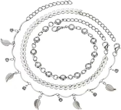 البوهيمي نمط اليدوية الكاحل مجوهرات الشاطئ نمط الاكريليك ورقة الجسم سلسلة عطلة الزركون قدم سلسلة in Kuwait