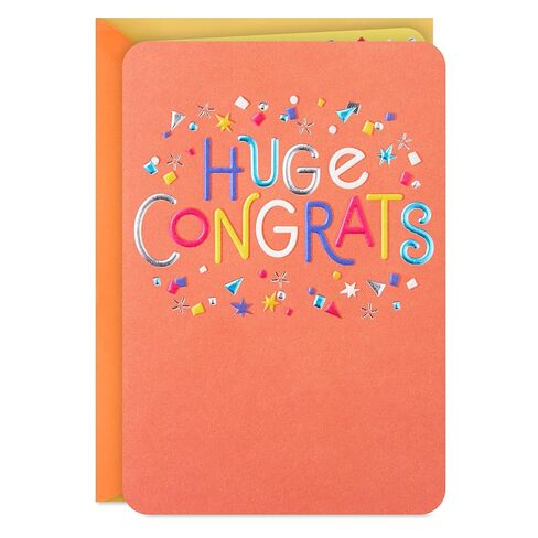 Hallmark Colorful Congratulations Card (Huge Congrats) for Graduations, New Jobs, Retirements, Promotions in Saudi Arabia