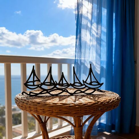 Sailboat Metal Wall Art Decor,Contemporary Modern Design Nautical Style Sail Boats Theme for Bedroom Living Room Garden Hotel Office Wall Decoration in Saudi Arabia