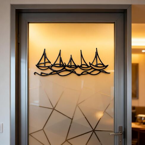 Sailboat Metal Wall Art Decor,Contemporary Modern Design Nautical Style Sail Boats Theme for Bedroom Living Room Garden Hotel Office Wall Decoration in Saudi Arabia