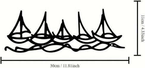 Sailboat Metal Wall Art Decor,Contemporary Modern Design Nautical Style Sail Boats Theme for Bedroom Living Room Garden Hotel Office Wall Decoration in Saudi Arabia