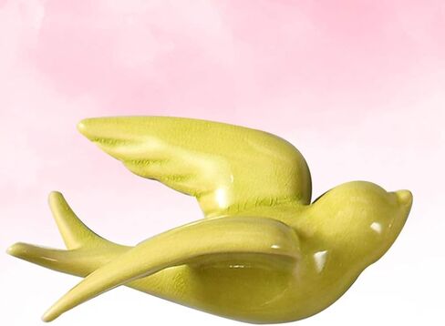 EXCEART Ceramic Hanging Swallows Sparrow Dove Birds Wall Decor Decoration 3D Hanging Wall Art Garden Wall Sculptures European Retro Style for Living Dining Room in Saudi Arabia