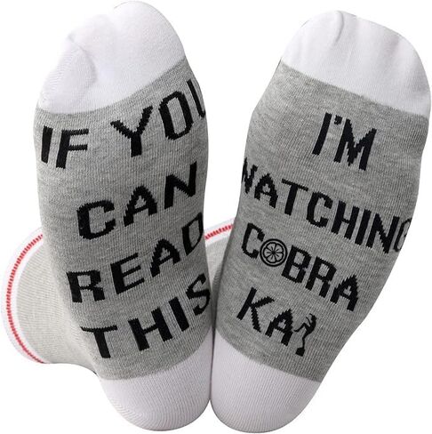 2 Pairs Novelty Socks For Men Women Karate Gift If You Can Read This I’m Watching Kai in Saudi Arabia
