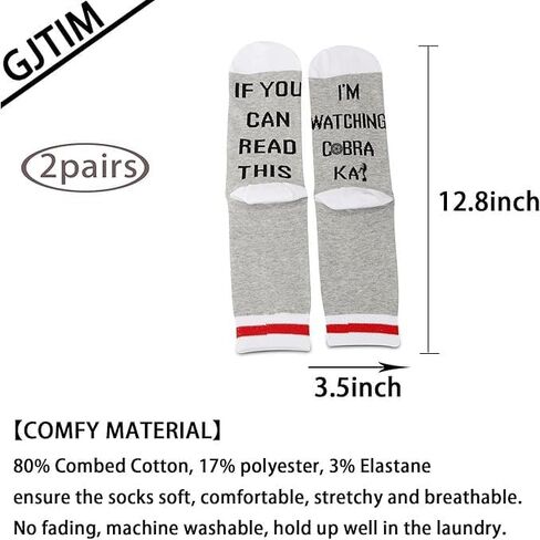2 Pairs Novelty Socks For Men Women Karate Gift If You Can Read This I’m Watching Kai in Saudi Arabia