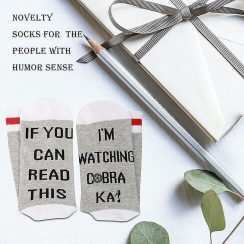 2 Pairs Novelty Socks For Men Women Karate Gift If You Can Read This I’m Watching Kai in Saudi Arabia