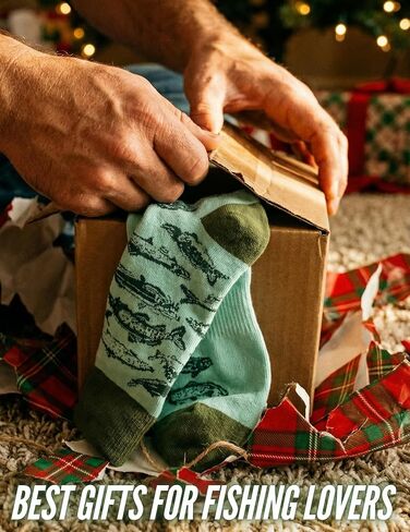 InnoBeta Fishing Gifts for Men, Gifts for Fishing Lover, One Size Crew Socks, I'd Rather Be FXXXING in Saudi Arabia