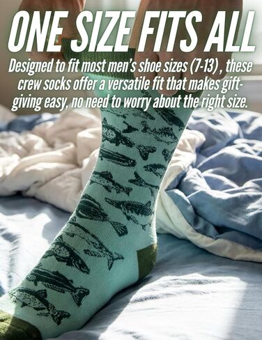 InnoBeta Fishing Gifts for Men, Gifts for Fishing Lover, One Size Crew Socks, I'd Rather Be FXXXING in Saudi Arabia