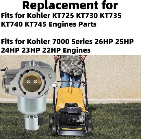 KT725 Carburetor Tune Up Kit Fits for Kohler 7000 Series KT730 KT735 KT740 KT745 26HP 25HP 24HP 23HP 22HP Engines Parts Carb Replaces 1685319-S 1685321-S 32-853-63S with Air filter Spark Plug in Kuwait