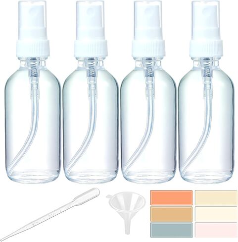 4 PACK 2 oz Amber Small Glass Spray Bottles, Empty Spray Bottle for Hair, Plants, Perfume - Fine Mist, 2oz Mini Spray Bottle in Saudi Arabia