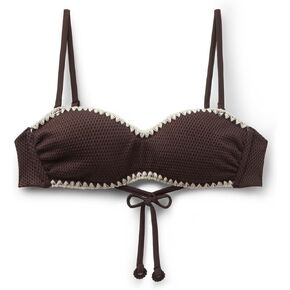 CALZEDONIA Woman's Bandeau Swimsuit Top Bicolor Embroidery in Kuwait