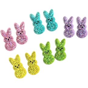 5 Pcs Shining Easter Rabbit Resin Dangle Earrings Set for Women Jewelry (A) in Kuwait