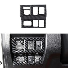 MICROCK Center Console Left Control Switch Cover Trim for Toyota Tundra Crewmax, Double Cab 2014-2021, ABS Carbon Fiber, 1pc in Kuwait