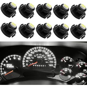 10PCS T4.2 LED Car Interior Lights, 12V Dashboard Gauge Bulb, HVAC AC Heater Climate Controls Lamps, 3030 SMD Switch Indication, Universal Car Light Replacement (White) in Kuwait