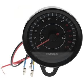 Cnsodo15 1 قطعة ضوء الليل مقياس سرعة الدوران 12 فولت الضوء الخلفي مقياس سرعة الدوران الأسود العالمي لنماذج الدراجات النارية من تيار مستمر 12 فولت in Kuwait
