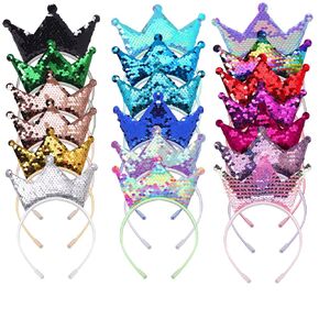 مجموعة عصابات رأس تاج الأميرة مكونة من 20 قطعة، عصابات رأس لامعة من الترتر للنساء، هدايا حفلات الأميرات، 20 لونًا in Kuwait