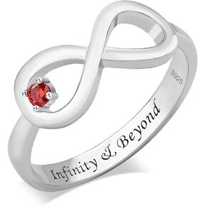 S925 Sterling Silver Infinity Mothers Rings for Women Personalized Birthstones Ring for Mother with 1-10 Birthstones Custom Family Ring for Mother Grandmother in Saudi Arabia