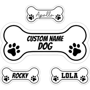Custom Dog Name Stickers, Custom Name Stickers - Personalized Pet Stickers with Dog's Name - Unique Gift for Dog Lovers - Customizable Name Decal for Laptops, Water Bottles, Journals in Kuwait