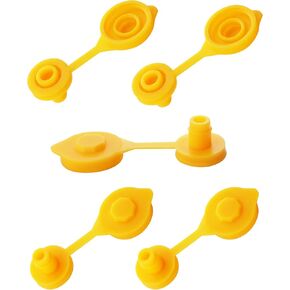 Gas Can Vents for Plastic Gas Cans,Car Accessories Can Vent Cap,Fuel Tank Caps,Flexible Pour Nozzle Gasket Stopper Vent Cap,Fits Various Types of Cans (5pcs Yellow Spout Caps) in Kuwait