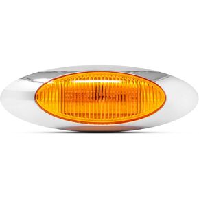 Pro LED 45583PTP 6-5/8" with 4 Amber LEDs Side Marker Light Kit with Chrome Bezel - Replaces Grote 45583-12 Volt DC in Kuwait