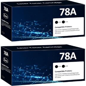خرطوشة حبر أسود 78A (عبوة من قطعتين) | يعمل مع طابعة HP Laser Jet Pro P1606dn M1536dnf P1606 P1566 P1560 M1530 M1537dnf M1538dnf MFP | متوافق مع حبر HP 78A CE278A in Kuwait