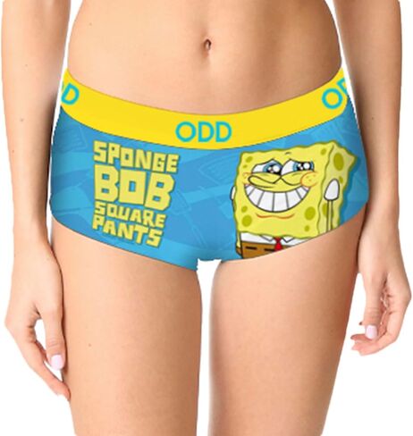 Odd Sox, SpongeBob SquarePants, Women's Boy Shorts, Fun Graphic Print, X-Large in Saudi Arabia