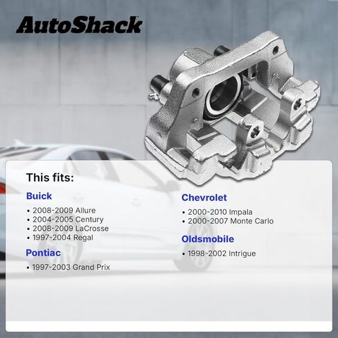 AutoShack الفرجار الفرامل الخلفية اليسار واليمين استبدال ل2000-2010 شيفروليه إمبالا 2008-2009 بويك لاكروس 2000-2007 شيفروليه مونتي كارلو 1997-2004 بويك ريجال 2-PC مجموعة in Saudi Arabia