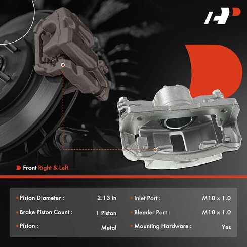 A-Premium Disc Brake Caliper Assembly with Bracket Compatible with Acura and Honda Models - CSX 2006-2011 L4 2.0L, Civic 2006-2015, 1.8L - Front Driver and Passenger Side, 2-PC Set in Saudi Arabia
