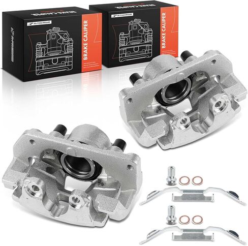 A-Premium Disc Brake Caliper Assembly with Bracket Compatible with Jaguar Vehicles - XF 2009-2010/2013-2015, XK 2007-2009, S-Type 2006-2008, Vanden Plas 2005-2009, XJ8 2005-2009 - Front Side in Saudi Arabia