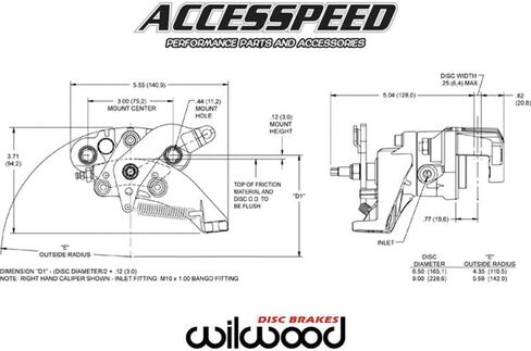Wilwood 120-11028 HM5 Caliper, Left Hand 1.19" Pistons, .19" Disc in Saudi Arabia