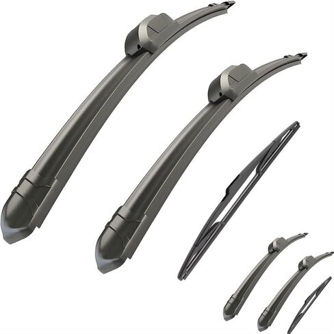 Car Wiper Compatible with Nissan Versa 2007-2012 Car Front Rear Wiper Blades Soft Rubber Windscreen Wipers Auto Windshield 26"+14"+14" 2009 2010 2011 (Color : 3 wipers) in Kuwait