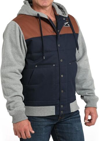 Cinch Western Jacket Mens Blocked Hoodie Snap Multi-Color MWJ1092004 in Saudi Arabia