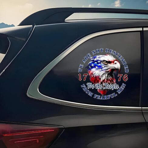 JLHAPPY-We The People 1776 American Bald Eagle Flag Car Decals -250th Anniversary of the United States Sticker -Removable 7 inch Patriotic Vinyl Decal for Auto Car Truck SUV Trailer Window Vinyl Decal in Saudi Arabia