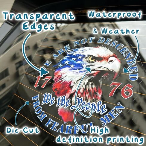JLHAPPY-We The People 1776 American Bald Eagle Flag Car Decals -250th Anniversary of the United States Sticker -Removable 7 inch Patriotic Vinyl Decal for Auto Car Truck SUV Trailer Window Vinyl Decal in Saudi Arabia